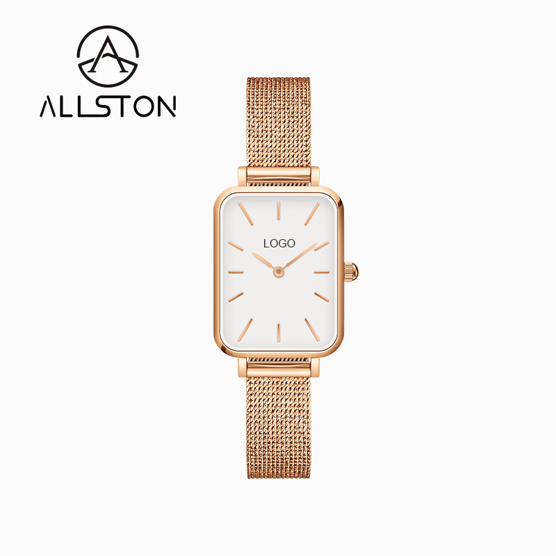 Minimalist Women Watches Rose Gold Stainless Steel Bracelet Watch Slim European Style Girls Ladies Quartz Wristwatch