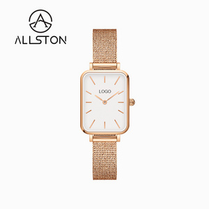 Minimalist Women Watches Rose Gold Stainless Steel Bracelet Watch Slim European Style Girls Ladies Quartz Wristwatch