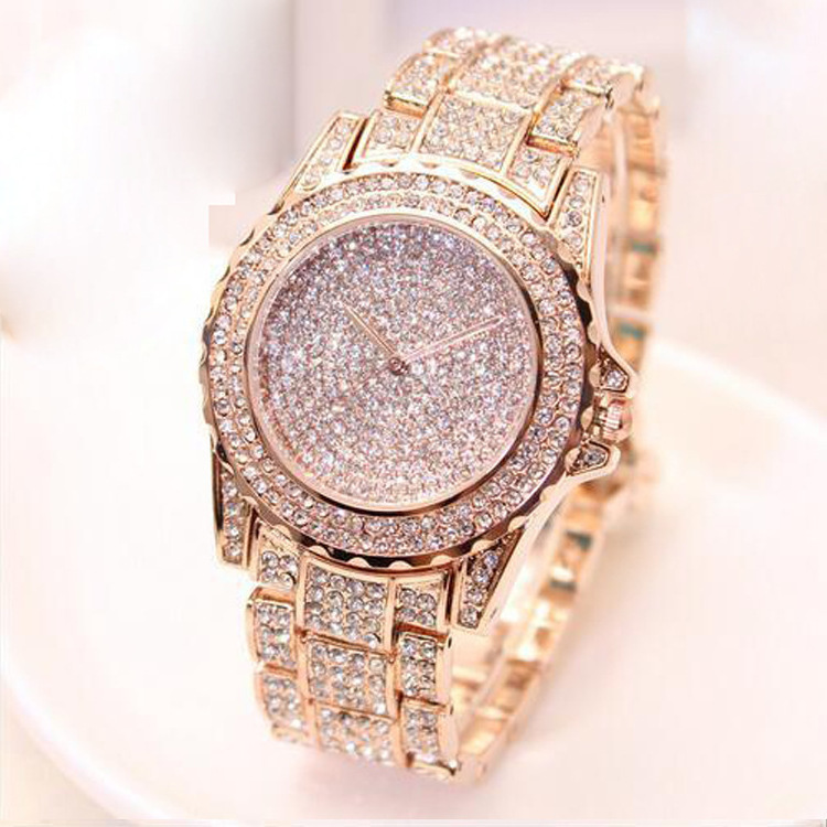 Women Dress Watch Fashion Crown Watch shine Diamond Stainless Steel Ladies Watch Femme