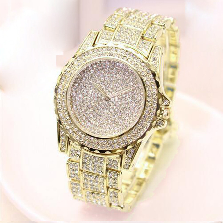 Women Dress Watch Fashion Crown Watch shine Diamond Stainless Steel Ladies Watch Femme