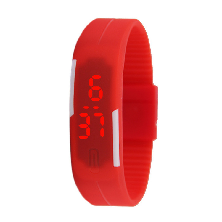 Guangzhou Top Selling Fashion Smart Digital Bracelet Watch LED Sports jelly Wrist Watch