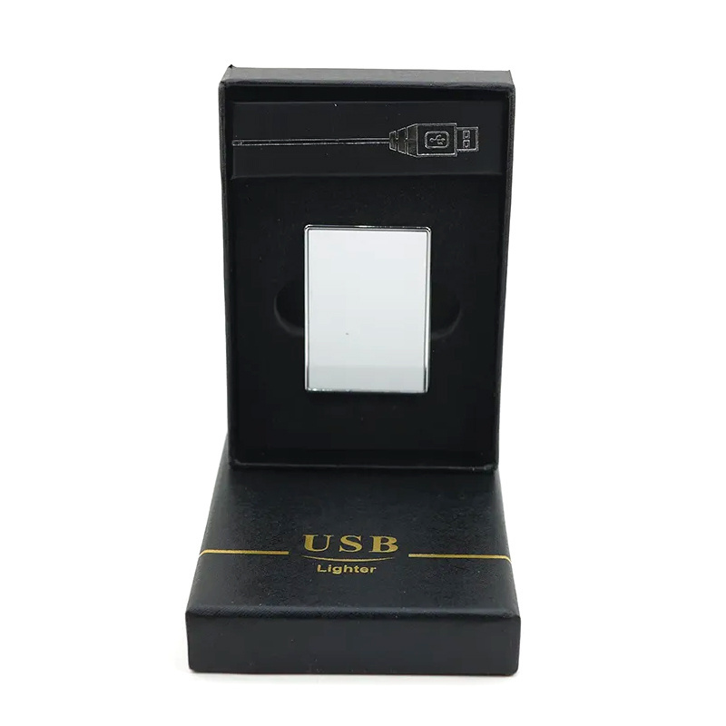 2024 Metal rectangle Windproof Electronic Fingerprint Induction Cigarette Lighter mini lighter for cigarette custom lighter