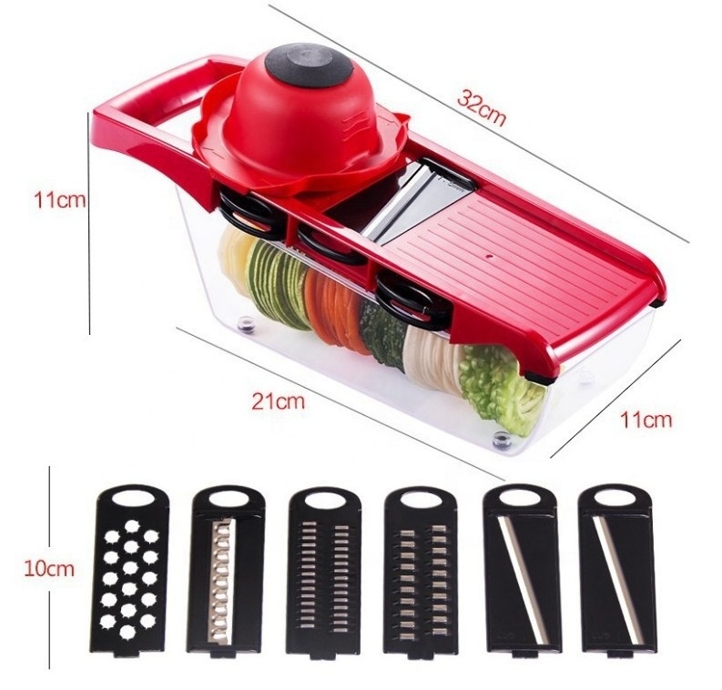 6in1 manual vegetable cutter online salad master multifunctional vegetable cutter