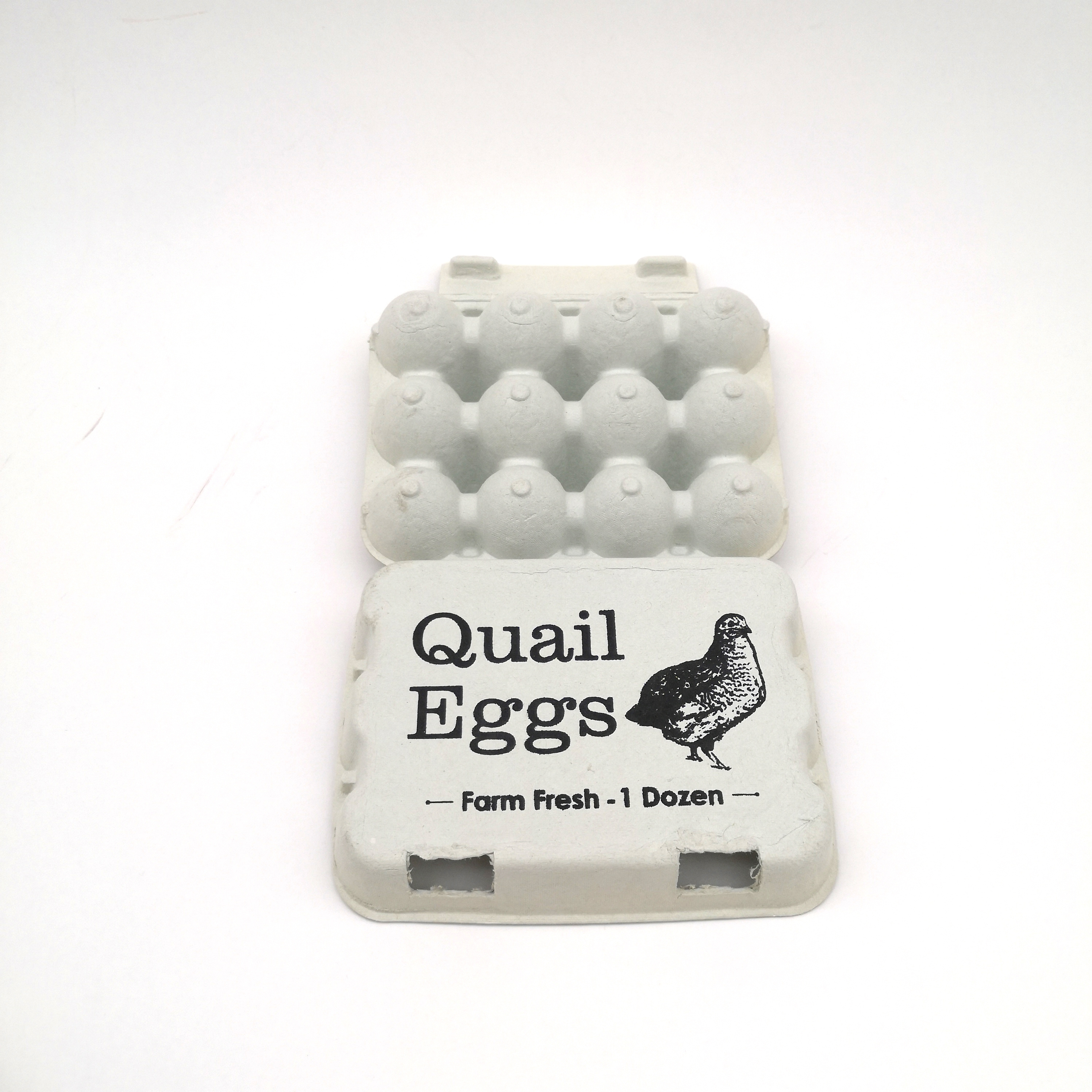 brown paper pulp eco and single use white quail egg cartons with colorful printing