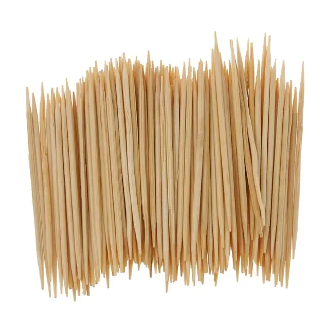 Disposable Wooden Tooth Pick Mint Surface Smooth Kids Bamboo Tooth Pic Stocked Disposable Custom Toothpicks Flags