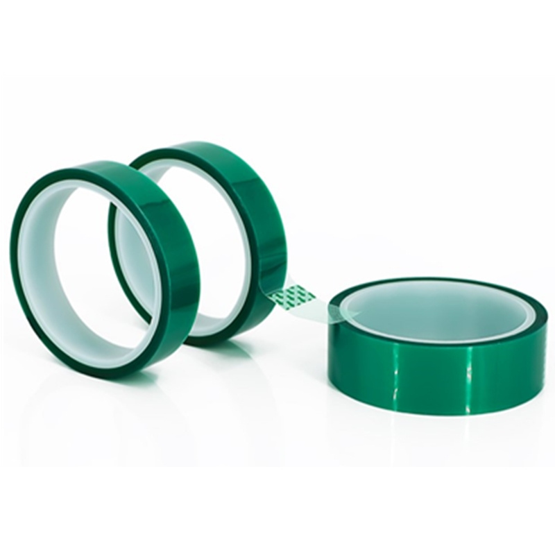 Powder Coating High Temperature Silicone Adhesive Green PET Polyester tape