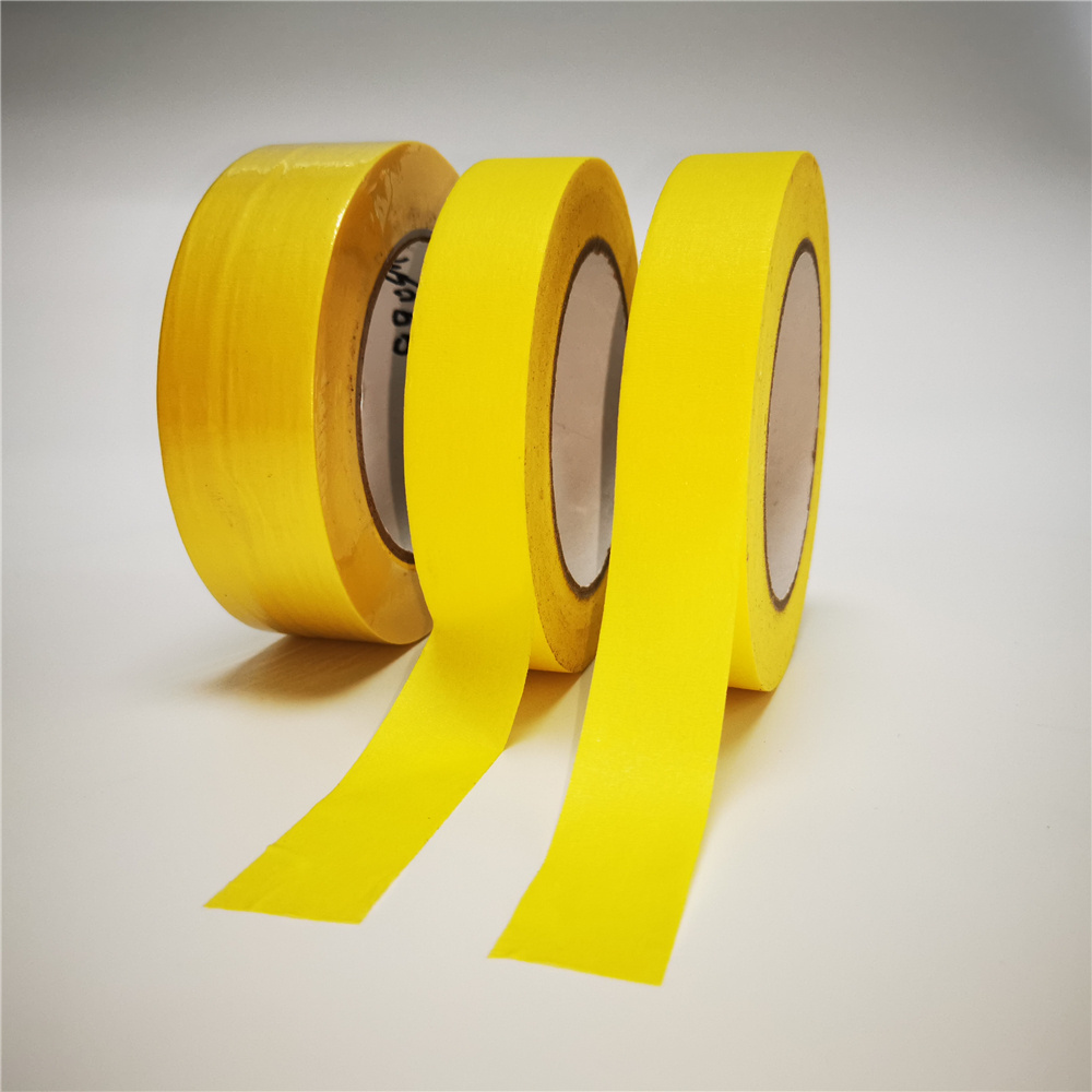 High Temperature Resistant Yellow Auto Painting 388N Automotive Refinish Masking Tape