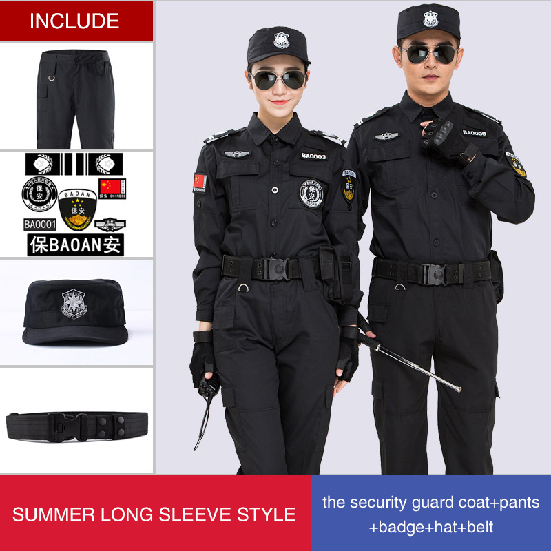 High quality long sleeve short sleeve custom security officer guard uniform security guard uniforms for sale