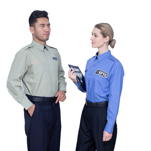 Green/Blue Design Security Guard Office Uniforms Suit High Quality Shirt For Men/Women