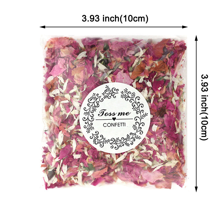 natural dried flower confetti dried rose petal organic for Wedding Table Decoration