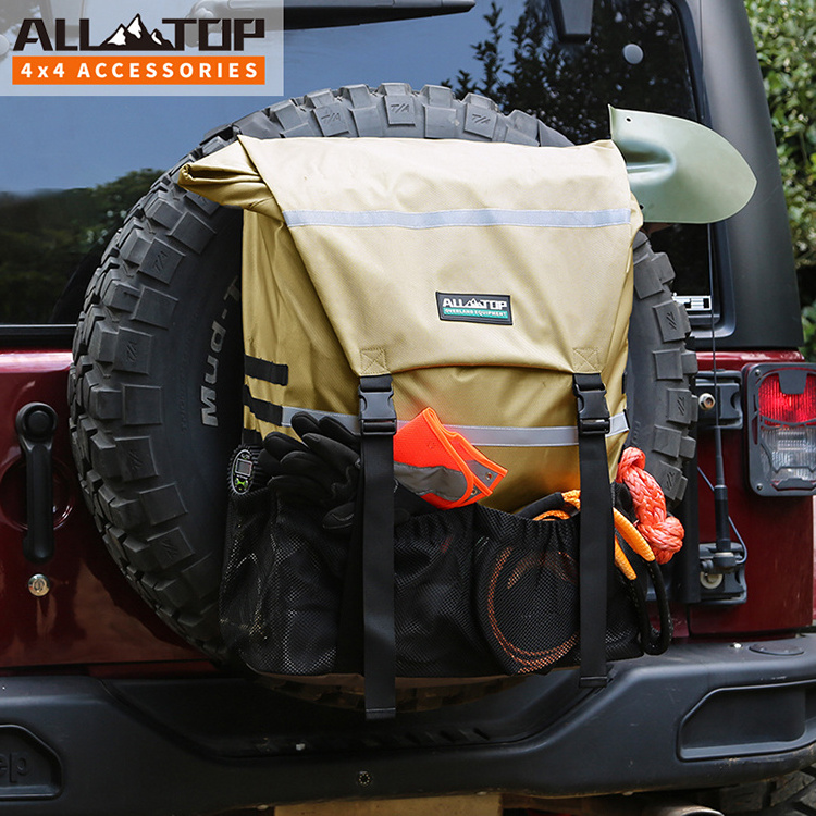 Custom 4x4 Off-road Waterproof Large Capacity Tire Trash Bag Outdoor Camping Storage Rear Spare Wheel Bag