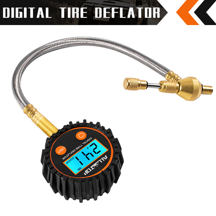 High Quality Tire Air Pressure Gauge with Hose Outdoor Vehicle Tools Potable Digital Tire Deflator 4X4 4WD