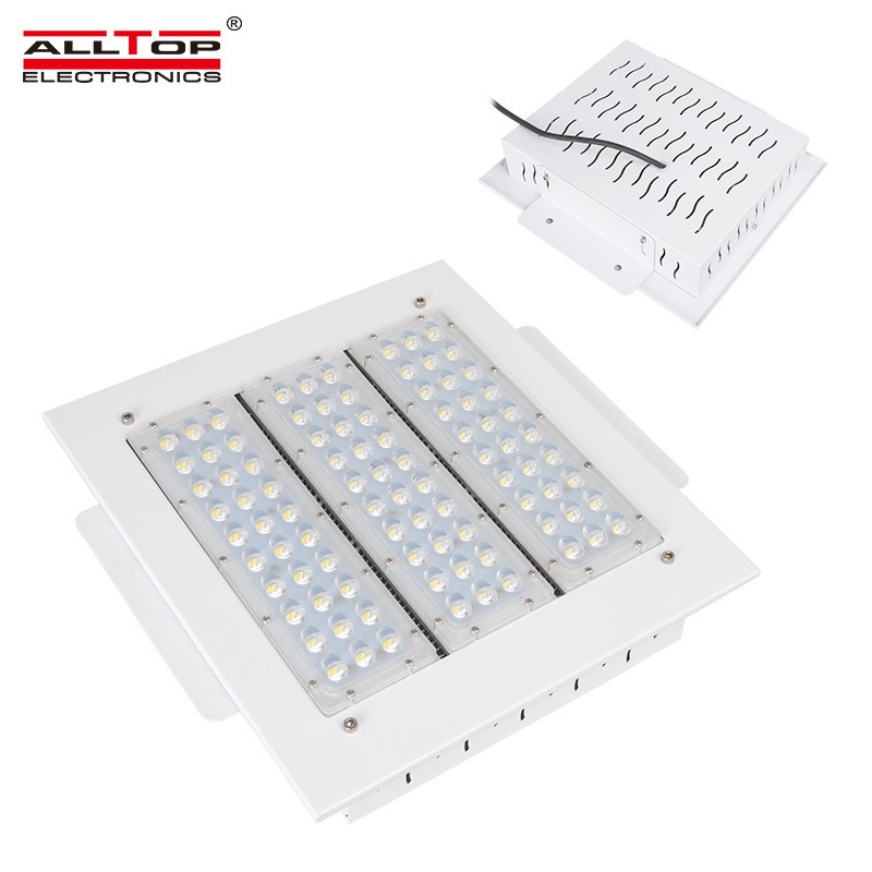 High Power Bridgelux High Bay Lights Outdoor Gas Station Smd Retrofit 100w Led Canopy Light