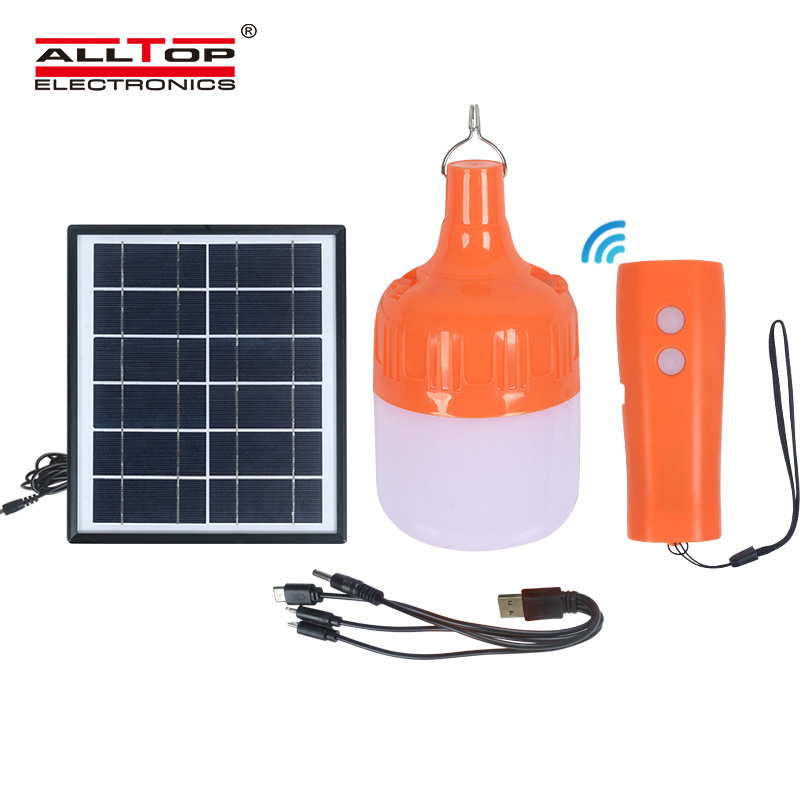 Alltop High Quality Outdoor Camping Solar Rechargeable Bulbs Led Emergency Light