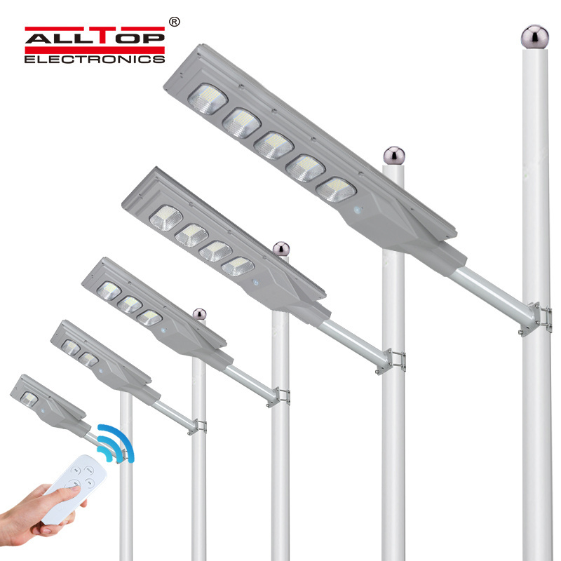 ALLTOP Energy Saving Ip65 Waterproof Outdoor Street Light 30w 60w 90w 120w 150w All in One LED Solar Street Lamp