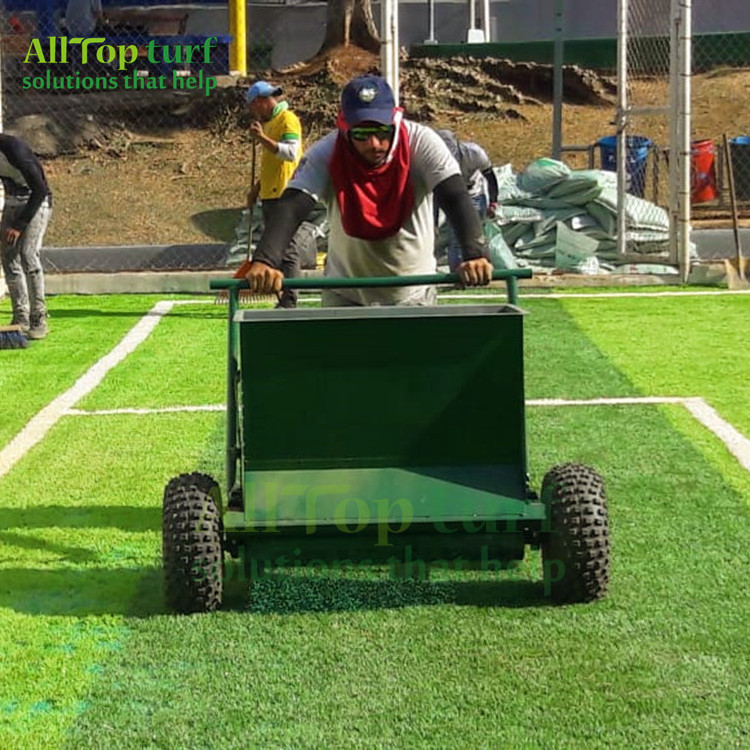 infill d ropper artificial grass power brush sand infill brushing machine field turf brush