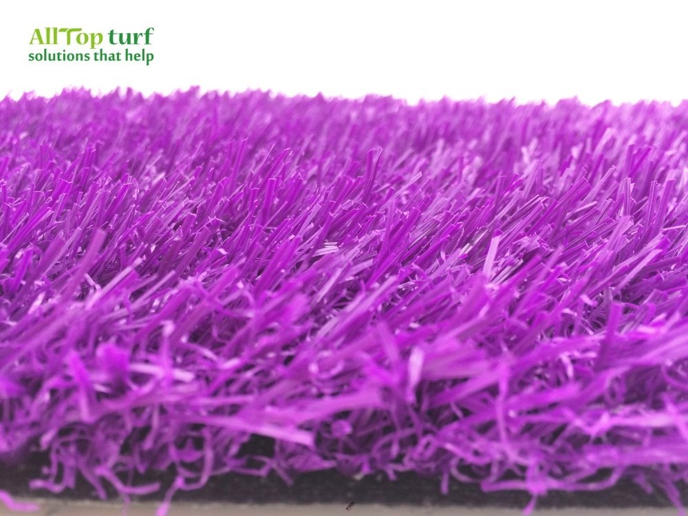 25mm non toxic purple UV protected colorful artificial grass for kindergarten kids playground