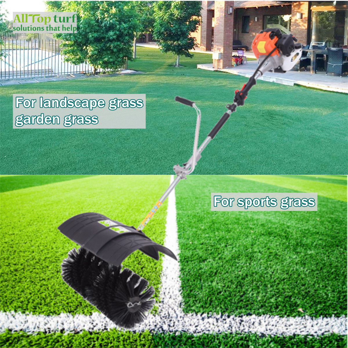 Upgrade Power Brush Power Broom Sand and Rubber Brushing Filling Brush for Artificial grass(52CC engine)