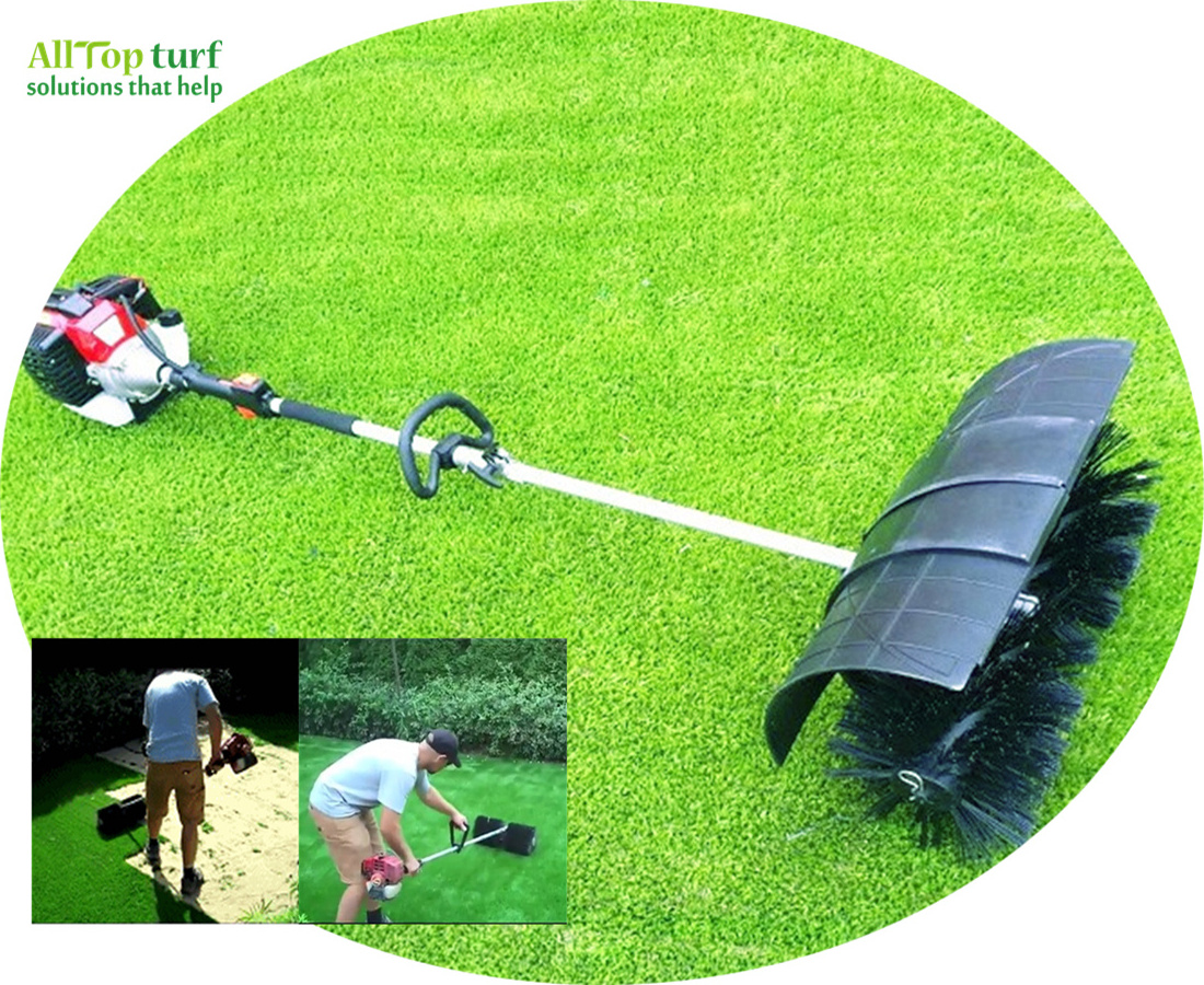 Power Brush Power Broom, Handheld Turf Lawn Sweeper, Sand and Rubber Brushing Filling Brush for Artificial grass(52CC engine)