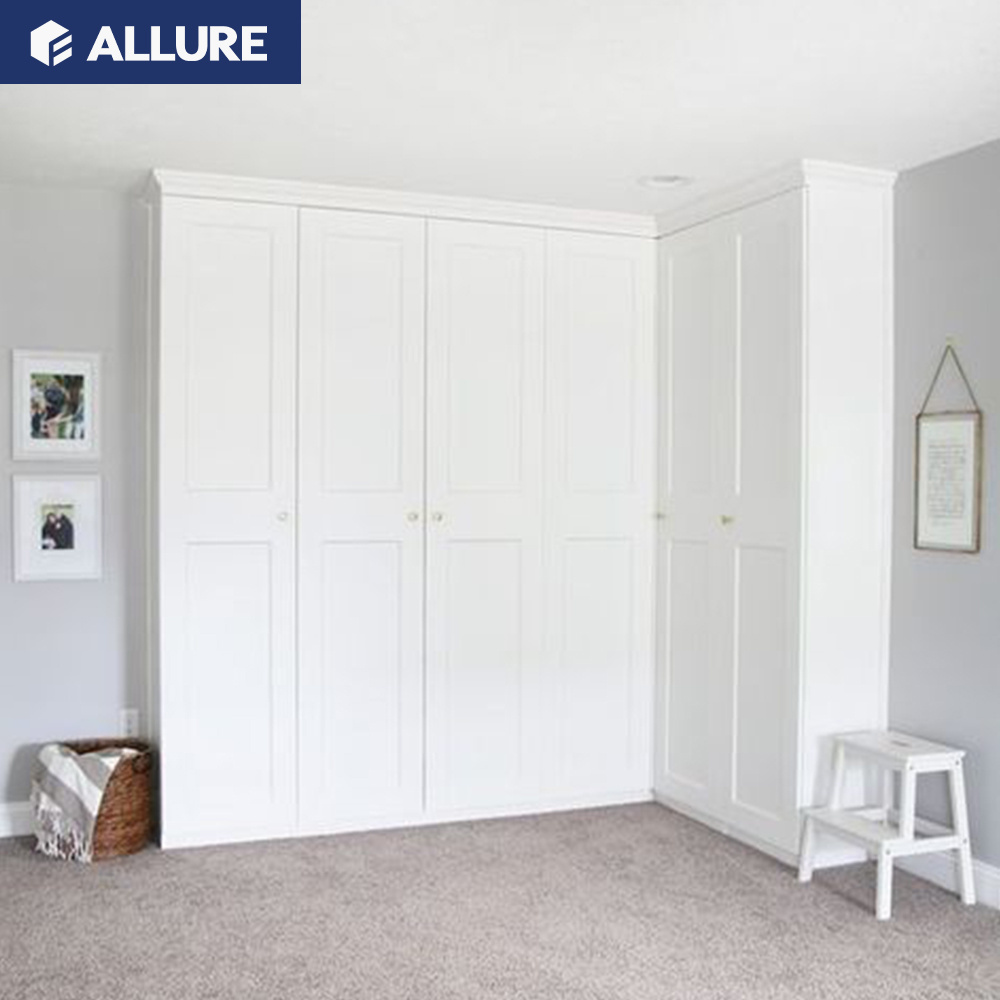 Allure open laminate sample korean acrylic 4 door wardrobe furniture design for bedroom