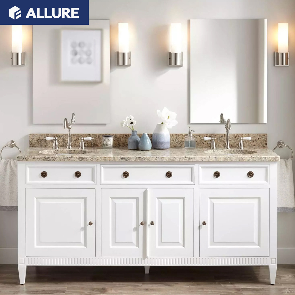 Allure 45 inch wall washbasin commercial bathroom double sink bathroom vanity cabinets box