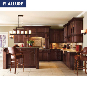 Allure Solid Wood Vintage Design Smart Full Solid Wood Drawers Pantries Used Modern Kitchen Cabinet Options