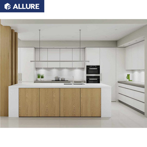 Allure Curved Ready Modern Sets Kichen Cabinets Modern Kitchen Furniture Complete European Glass Minimalist Customized Durable