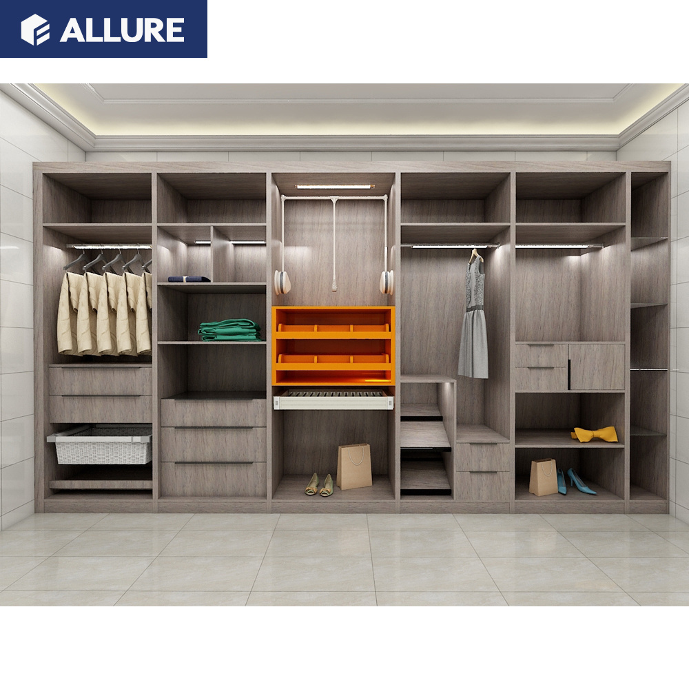 Allure veneer designs for built-in 10 door wardrobe furniture accessories