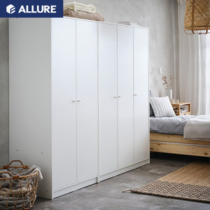 Allure open laminate sample korean acrylic 4 door wardrobe furniture design for bedroom