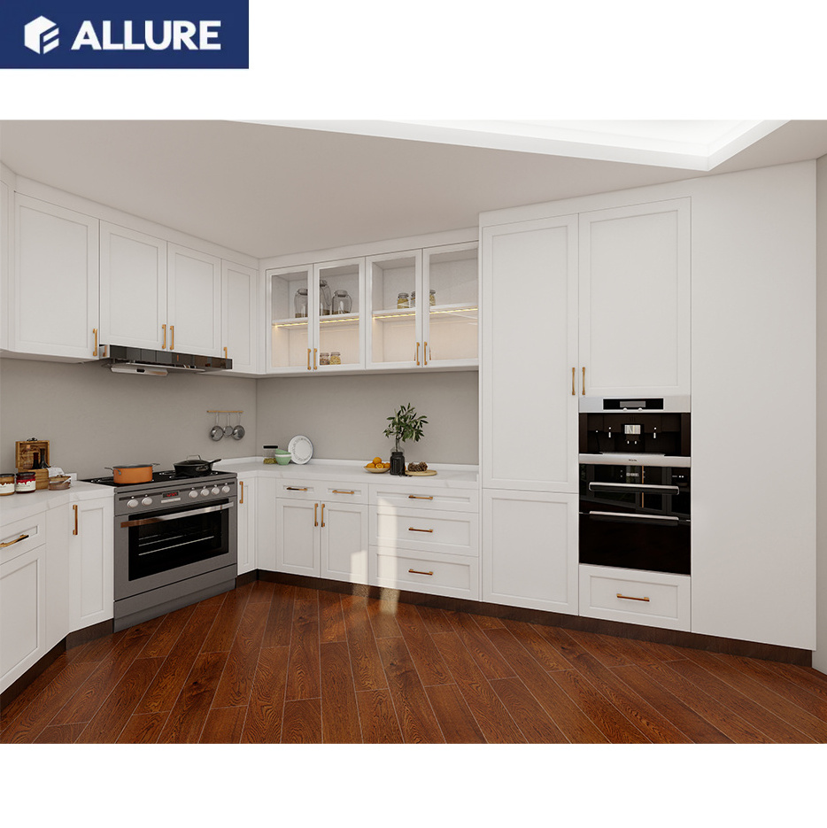 Allure Customize Portable Modern Mobile Home Furniture Modular Solid Wood Kitchen Cabinets