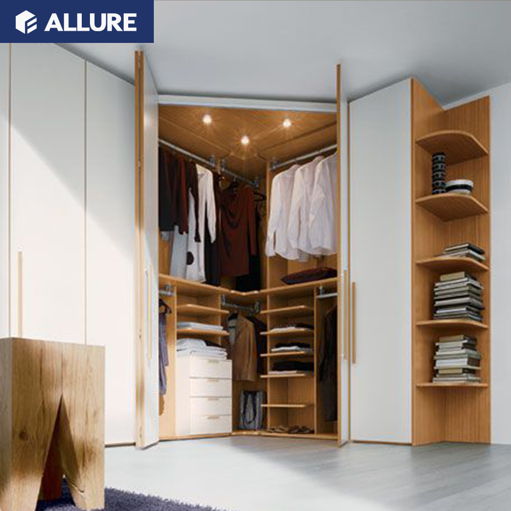 Allure open laminate sample korean acrylic 4 door wardrobe furniture design for bedroom