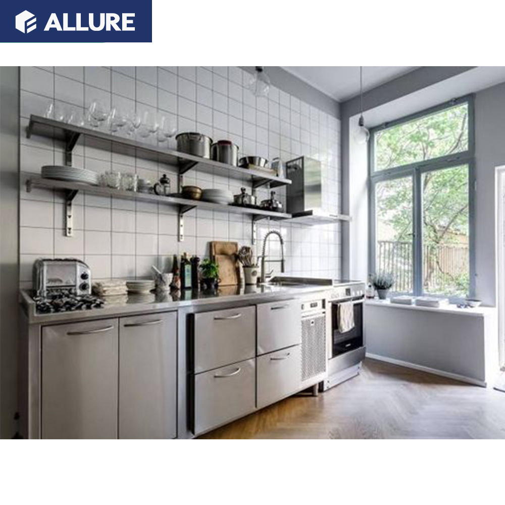 Allure Custom Modern Design Smart Storage Kitchen 304 Stainless Steel Outdoor Kitchen Cabinet