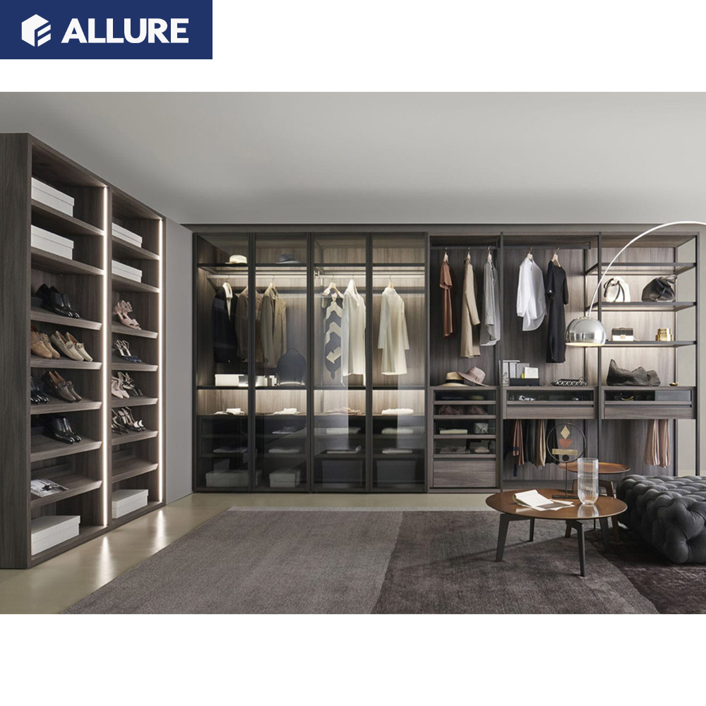 Allure china hotel room u-shaped open sliding door cheap hostel closet wardrobe designs prices for hotel