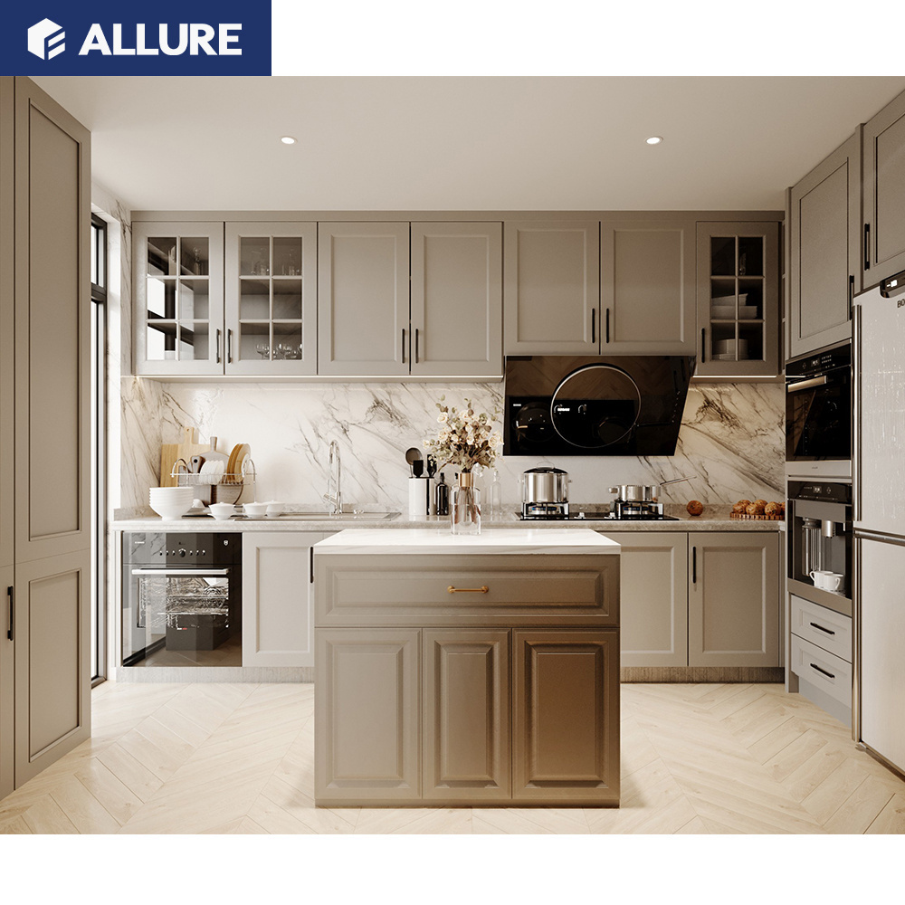 Allure Modern Style Smart Kitchen Accessories Cabinet Drawer American Set White Kitchen Cabinets Sale