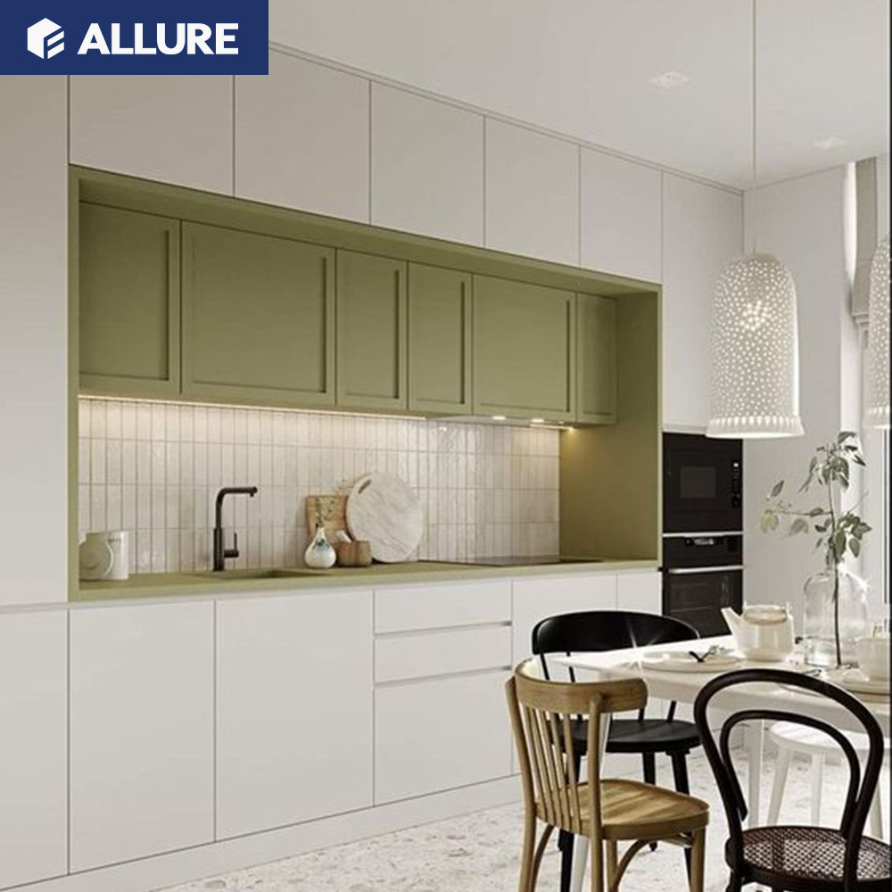 Allure Curved Ready Modern Sets Kichen Cabinets Modern Kitchen Furniture Complete European Glass Minimalist Customized Durable