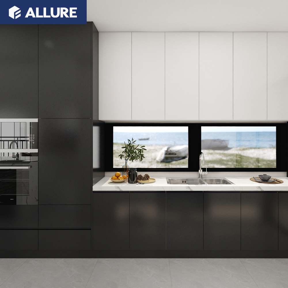 Allure Curved Ready Modern Sets Kichen Cabinets Modern Kitchen Furniture Complete European Glass Minimalist Customized Durable