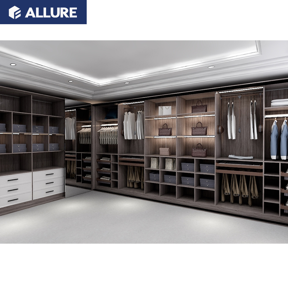 Allure veneer designs for built-in 10 door wardrobe furniture accessories