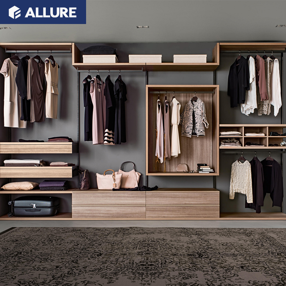 Allure small room designs single wooden drawer wardrobe closet for small bedroom