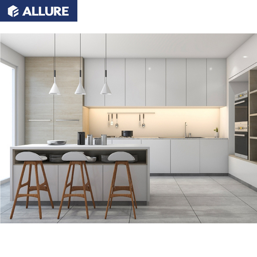 Allure Drawers Smart Kitchen Pantry Cabinet Unit Plastic Japan Price with Pvc Sheet Customized Durable Modern E0, E1