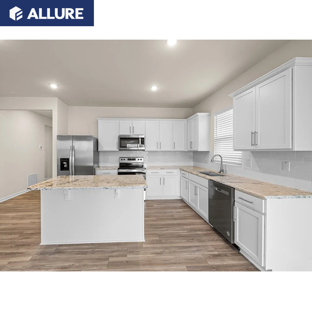 Allure Cheap Solid Wood Latest Accessories Complete Set Pantry Kitchen Unite Wall Millwork Durable White Kitchen Cabinets