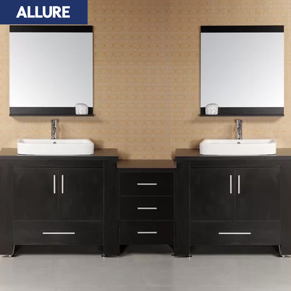 Allure Furniture Small Mobile Bagno Wall Hung Joinery High Gloss Durable Storage Luxury Design Bathroom Vanity Cabinet Modern