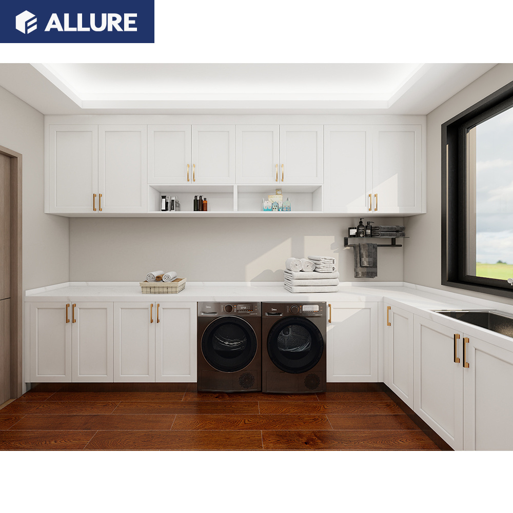 Allure Complete Full Set White Kichen Cabinets Modern Kitchen Furniture Model Sets