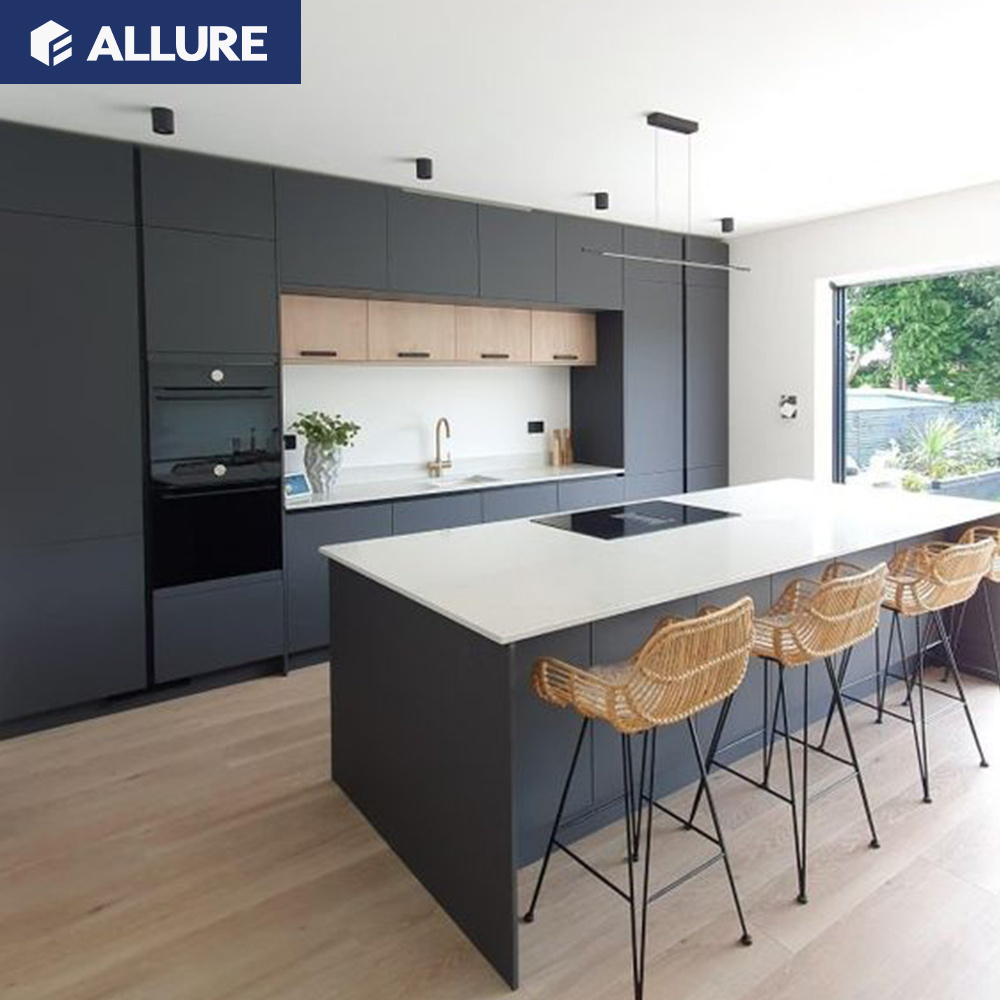 Allure Manufacturer Modern Design Supplies Complete Acrylic Pantry Household Custom Smart Practical Wood Modular Kitchen Cabinet