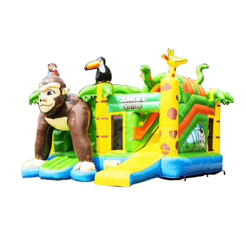 Best Material PVC Children Monkey Inflatable Castle Jumper Commercial Grade Bounce House with Slide