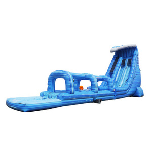 Huge Commercial Kids Adult Long Lane Inflatable Splash Water Slide Aqua Park Slide Inflatables for Fun Park