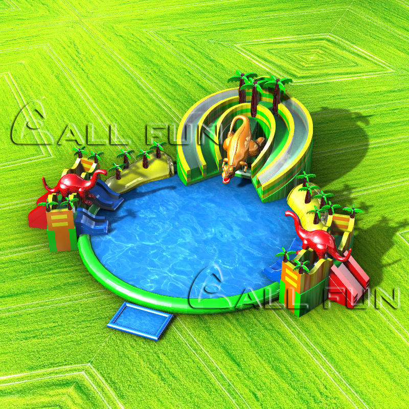 Aqua Fun Kids Adult Inflatable Water Slide Mobile Water Park Combo Big Inflatable Swimming Pool