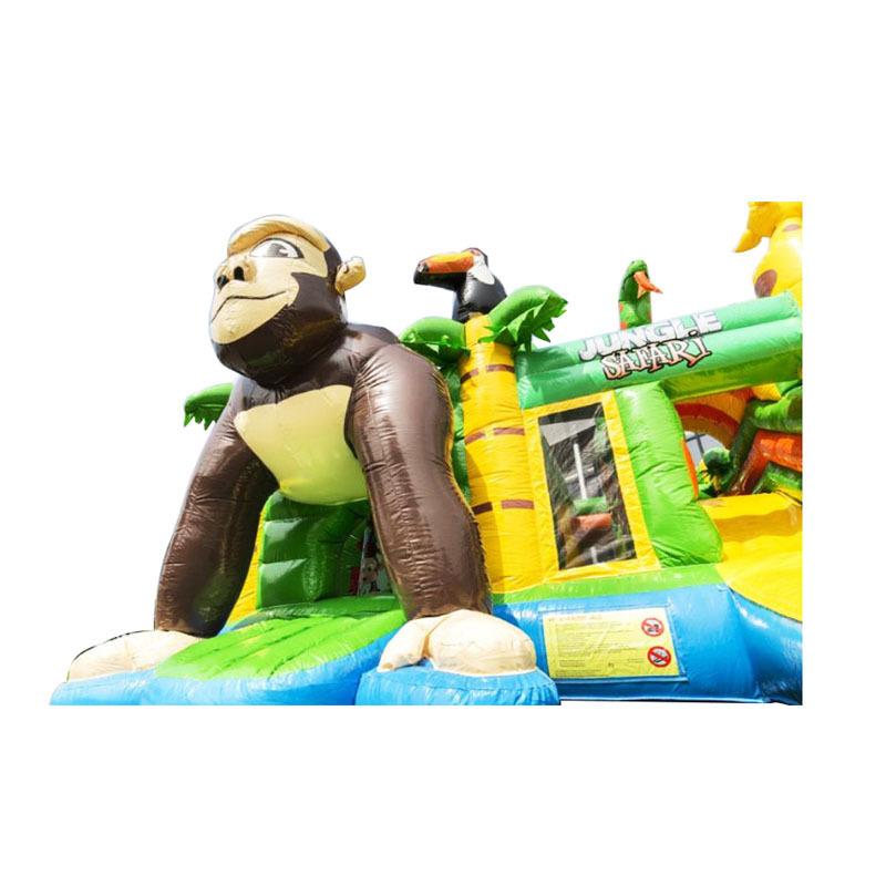 Best Material PVC Children Monkey Inflatable Castle Jumper Commercial Grade Bounce House with Slide