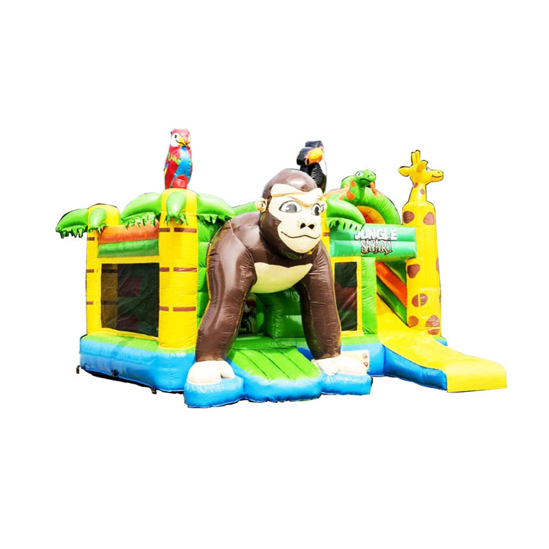 Best Material PVC Children Monkey Inflatable Castle Jumper Commercial Grade Bounce House with Slide