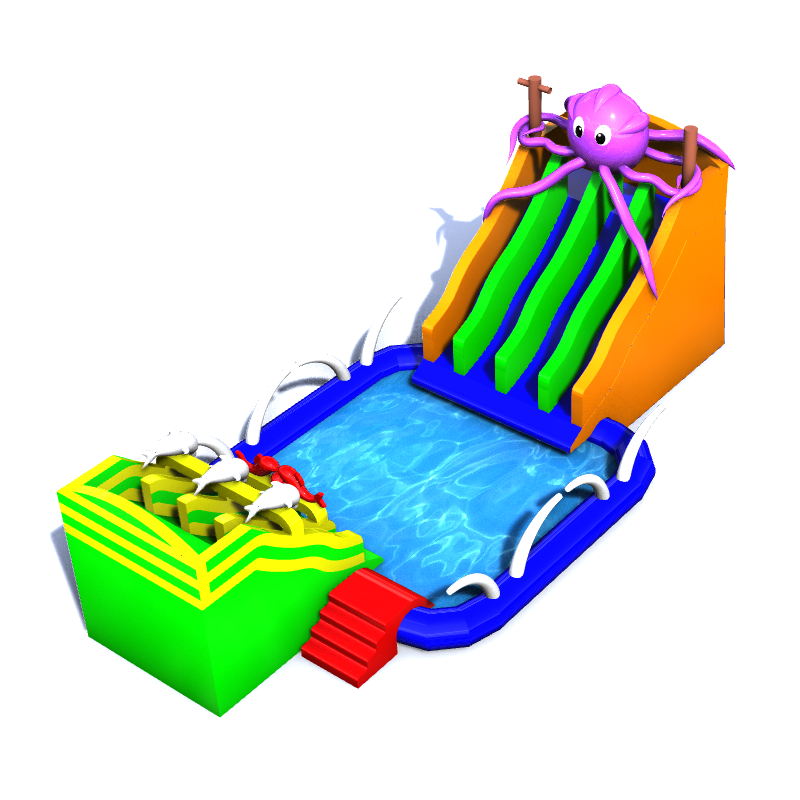 New Design Kids Party Inflatable Small Pool Water Slide Custom Land Water Play Equipment Water Park