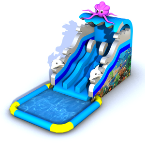 Sea World Waterslides Inflatable Castle Slide Octopus Giants Inflatable Water Slide for Adults Kids